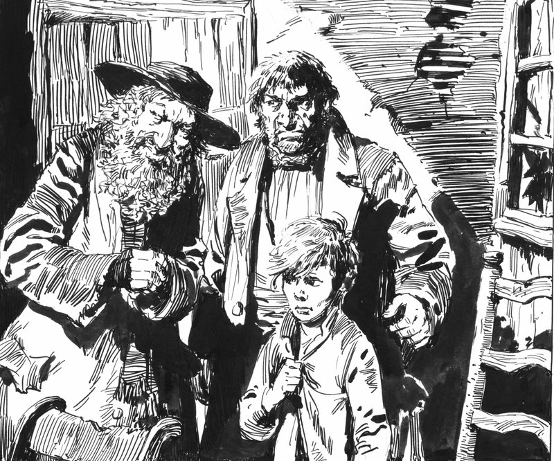 Illustratie voor Oliver Twist door Charles Dickens door English School