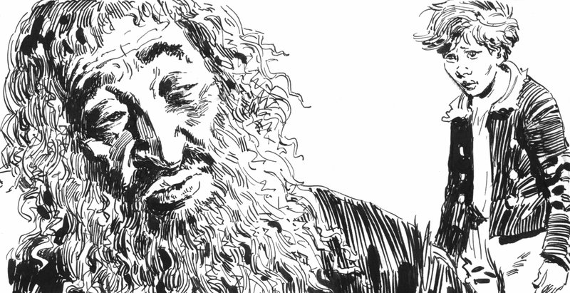 Illustratie voor Oliver Twist door Charles Dickens (pen en inkt) door English School