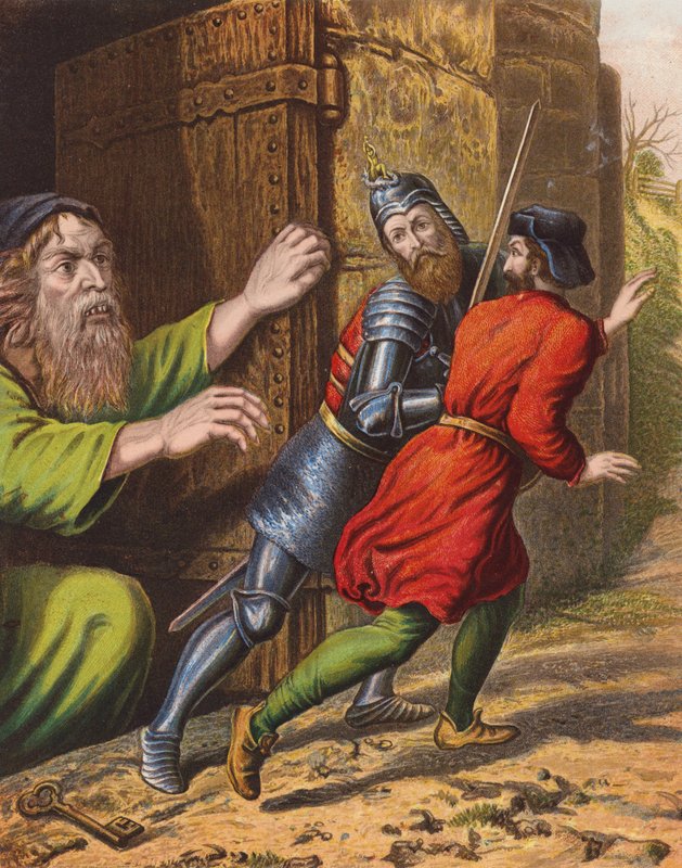 Illustratie voor De Christenreis van John Bunyan door English School