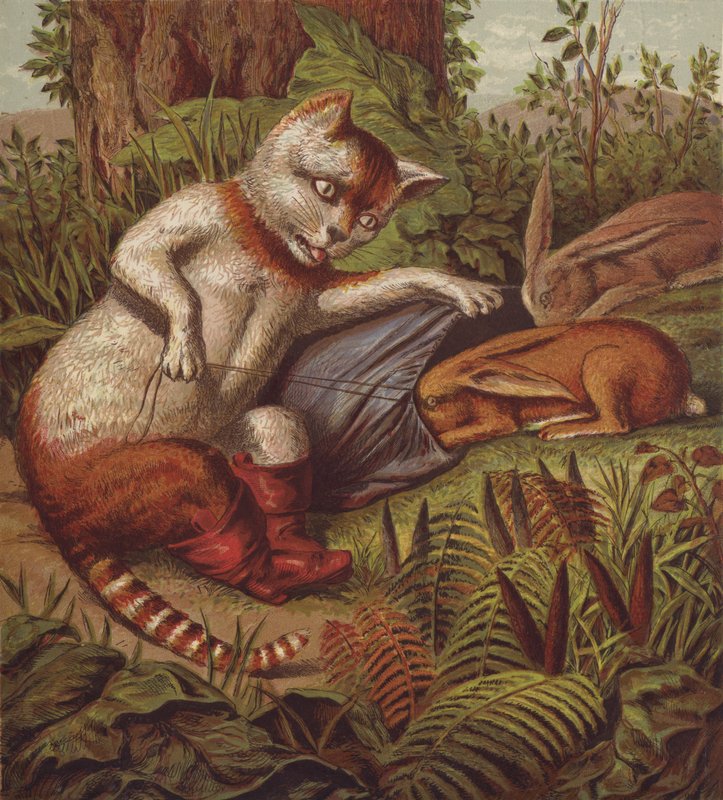 Illustratie voor De Gelaarsde Kat door English School