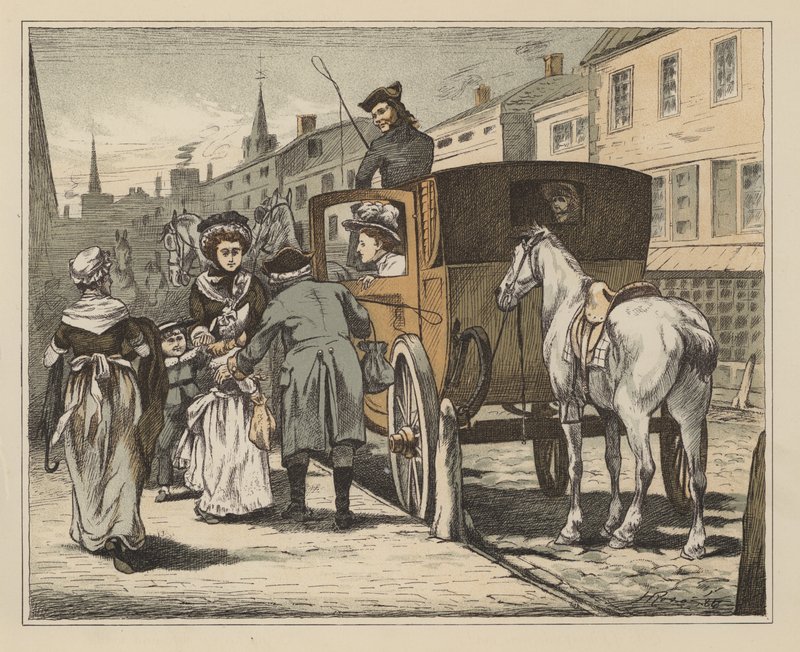 Illustratie voor The Diverting History of John Gilpin door William Cowper door English School