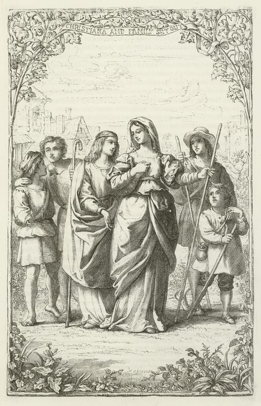 Illustratie voor De Pelgrimsreis van John Bunyan door English School