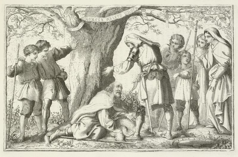 Illustratie voor De Pelgrimsreis van John Bunyan door English School