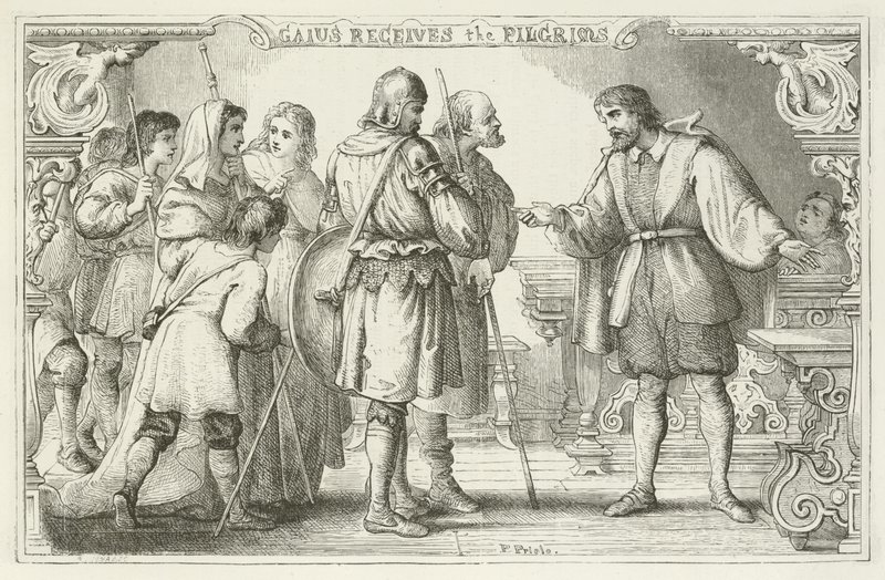 Illustratie voor De Pelgrimsreis van John Bunyan door English School