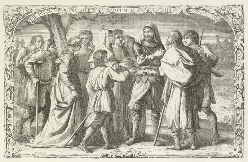 Illustratie voor De Pelgrimsreis van John Bunyan door English School
