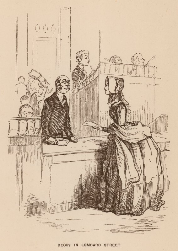 Illustratie voor Vanity Fair door Thackeray door English School