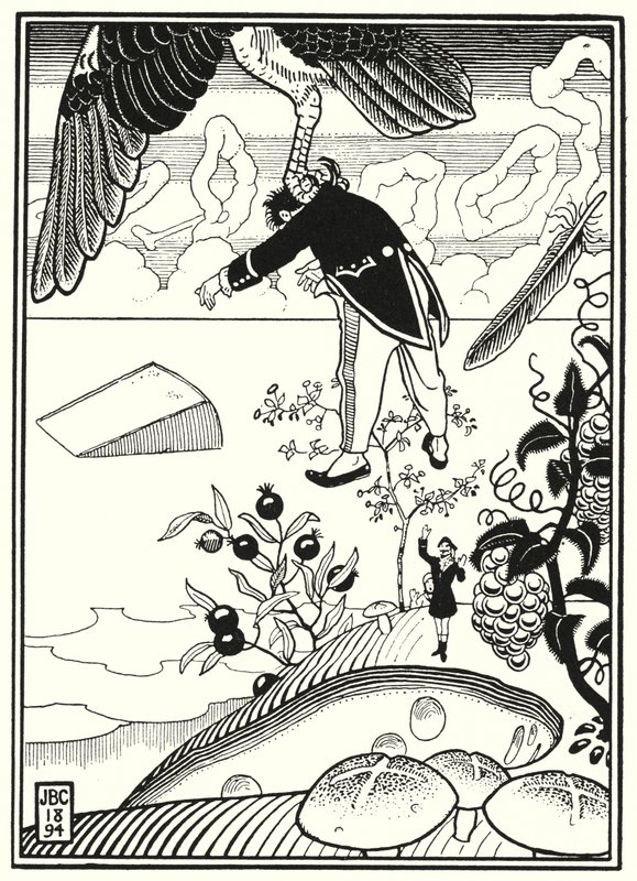 Illustratie voor de Avonturen van Baron Munchausen door English School