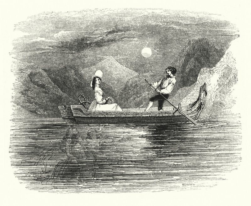 Illustratie voor het Ballet, Ondine of De Naiad (gravure) door English School