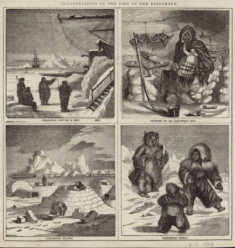 Illustraties van het leven van de Eskimo