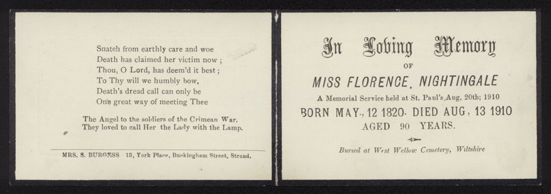 Ter nagedachtenis aan Florence Nightingale door English School