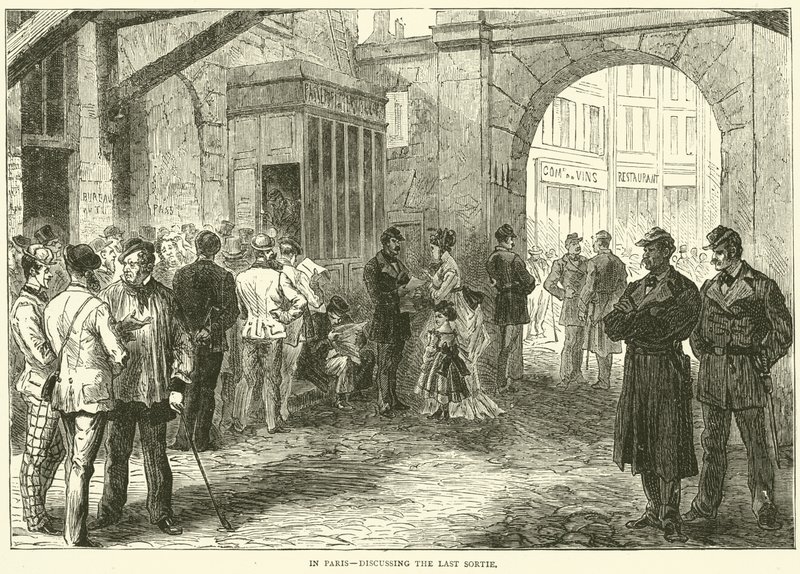 In Parijs, bespreking van de laatste uitval, december 1870 door English School