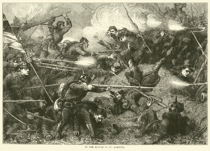 In de Slag bij St Quentin, januari 1871 door English School
