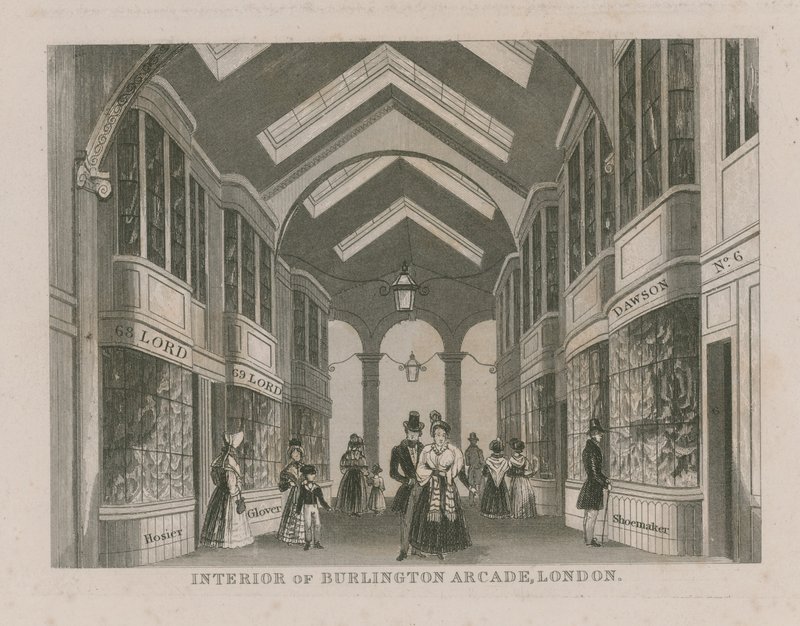 Interieur van Burlington Arcade door English School