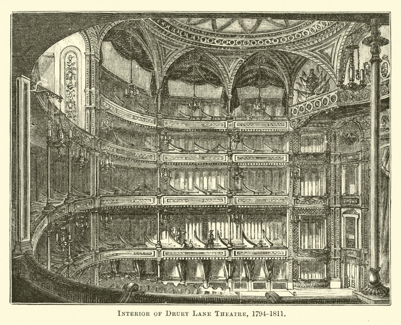 Interieur van het Drury Lane Theatre, 1794-1811 door English School