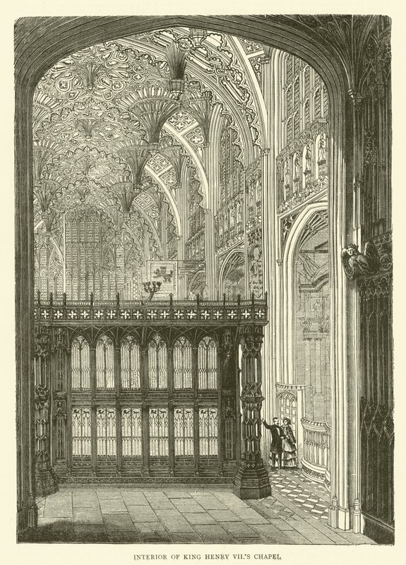 Interieur van de kapel van koning Hendrik VII door English School