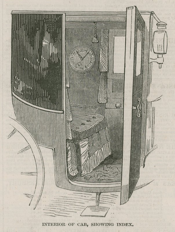 Interieur van een cab door English School