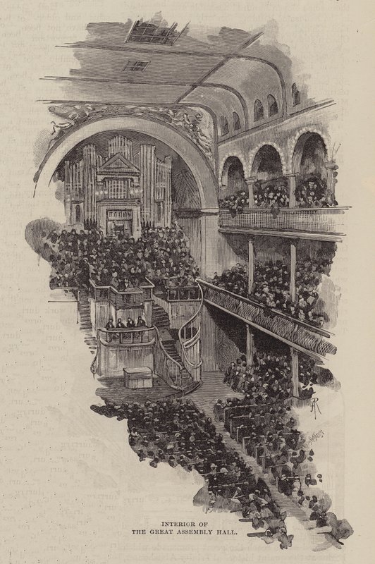 Interieur van de Grote Vergaderzaal door English School