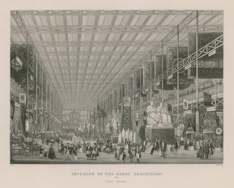 Interieur van de Grote Tentoonstelling, 1851, Britse Afdeling door English School