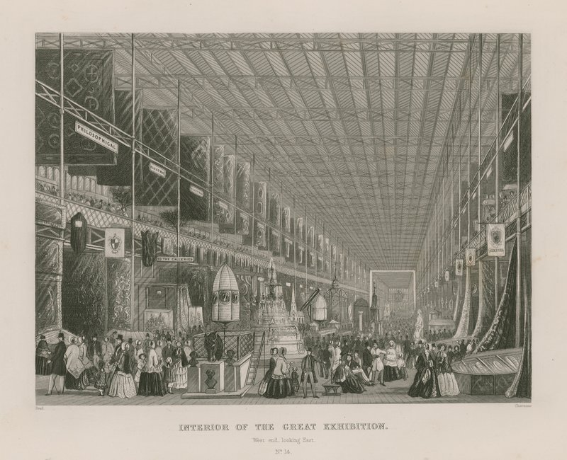 Interieur van de Grote Tentoonstelling, 1851, westkant kijkend naar het oosten door English School