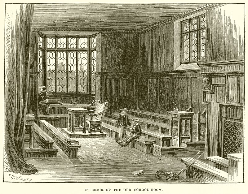 Interieur van het Oude Schoollokaal door English School