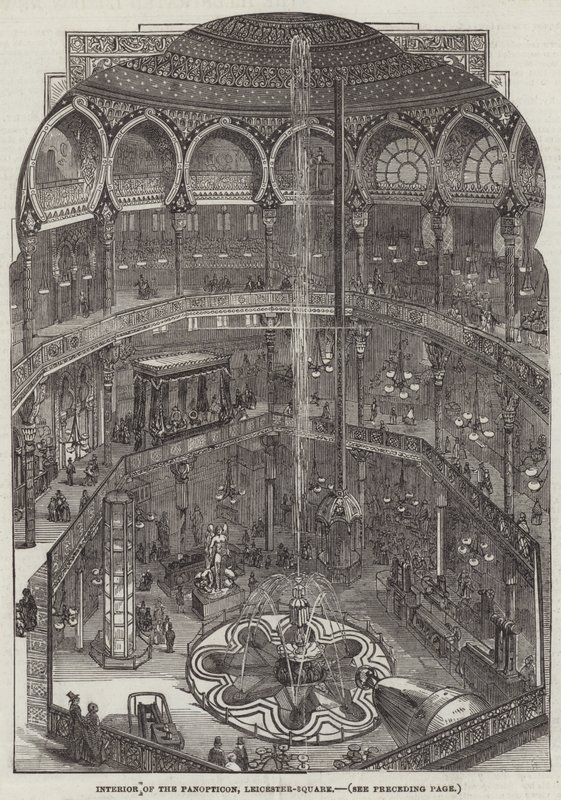 Interieur van de Panopticon, Leicester-Square door English School