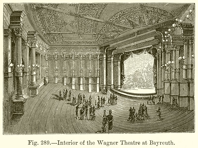 Interieur van het Wagner Theater in Bayreuth door English School