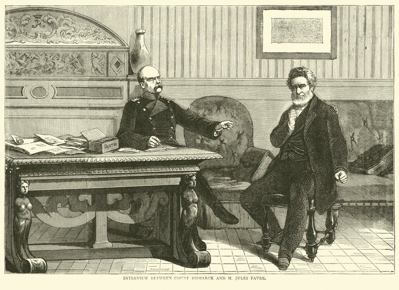 Ontmoeting tussen Graaf Bismarck en M Jules Favre, september 1870 door English School