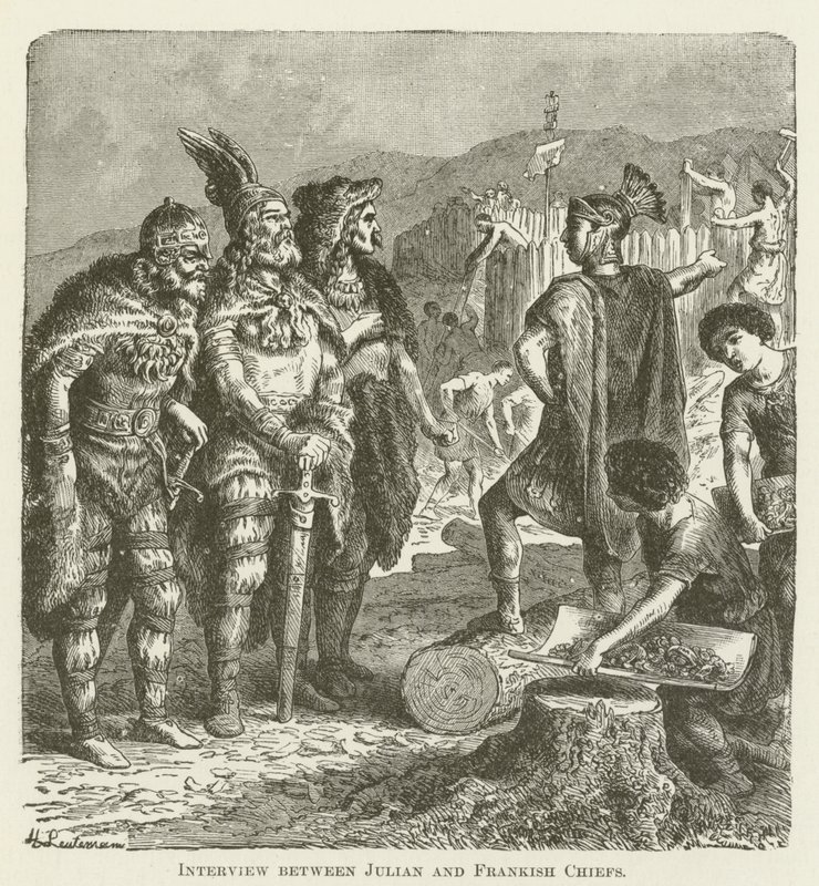 Ontmoeting tussen Julianus en Frankische stamhoofden door English School