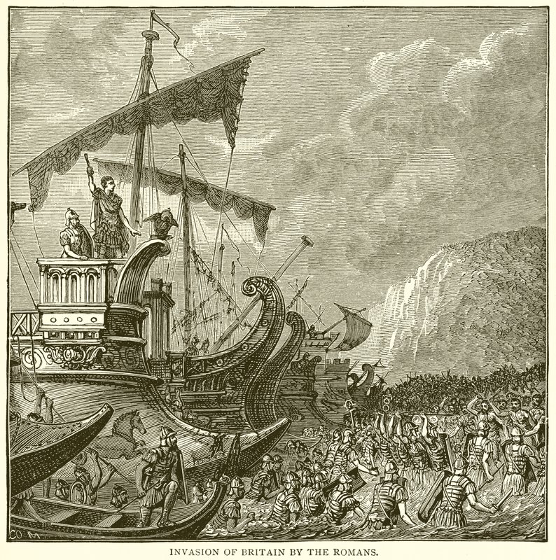 Invasie van Brittannië door de Romeinen door English School