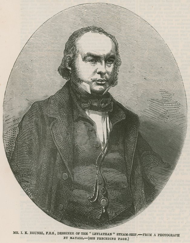 Isambard Kingdom Brunel, ontwerper van het Leviathan stoomschip door English School