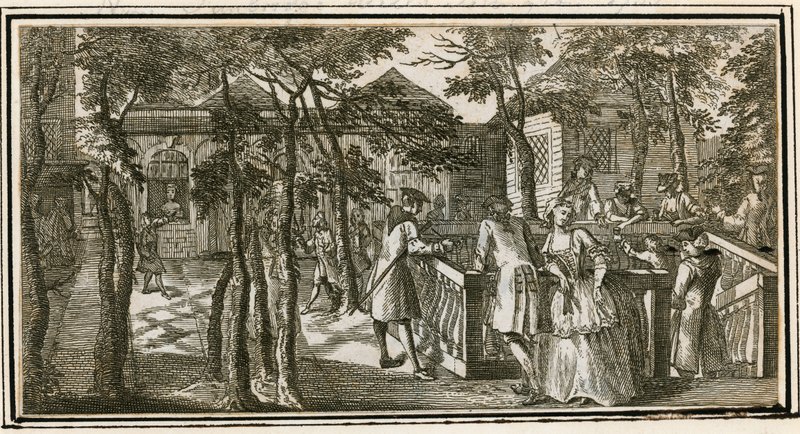 Islington Spa, voorheen New Tunbridge Wells, 1735 door English School