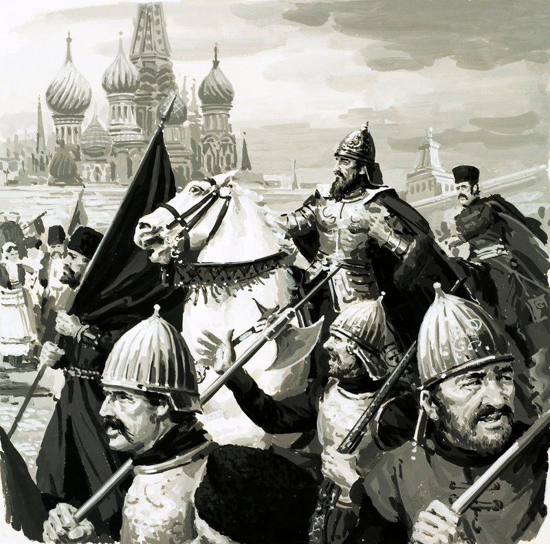 Ivan, Tsaar van Rusland, bewees zijn waarde in de strijd tegen de Tartaren door English School