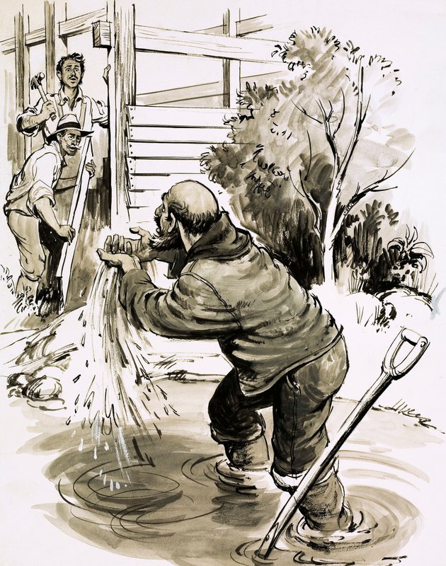 James Marshall wordt de eerste man die in 1848 goud vindt in Californië door English School