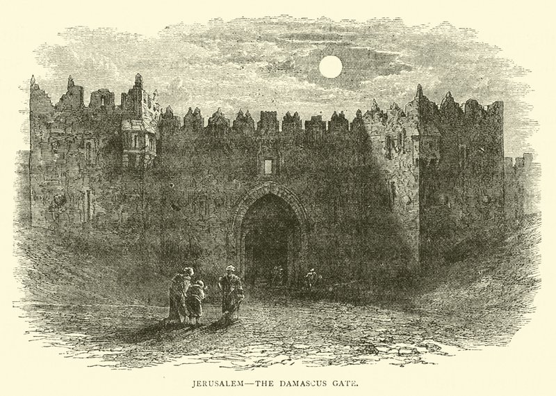 Jeruzalem, de Damascuspoort door English School