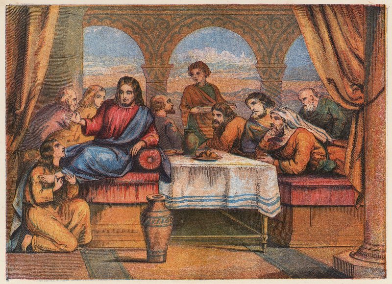 Jezus Christus met zijn discipelen en Maria Magdalena door English School