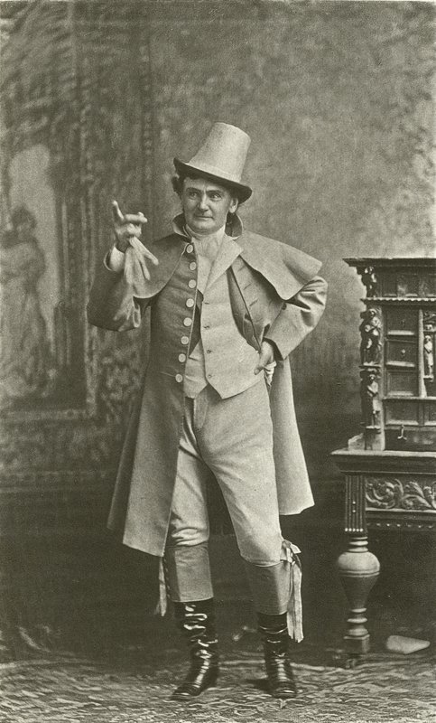 Joe Jefferson als Bob Acres (gravure) door English School