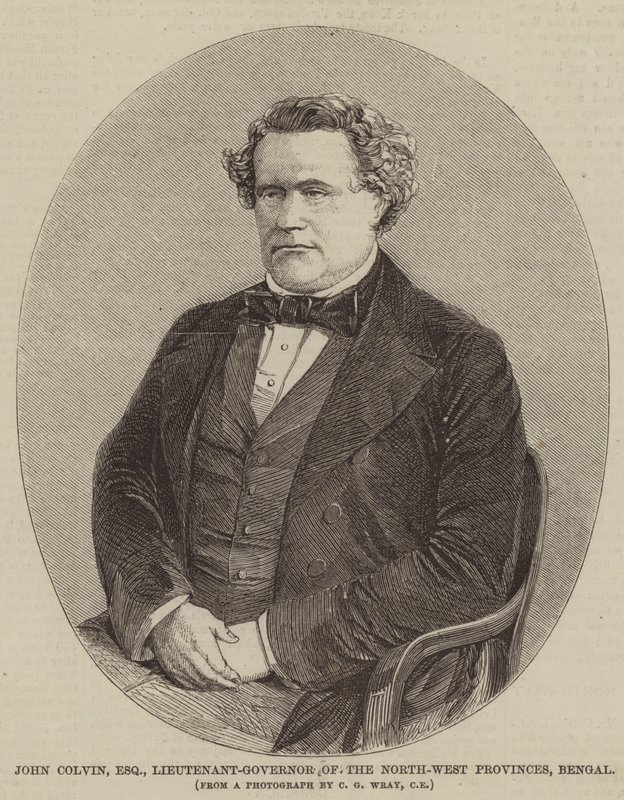 John Colvin, Esquire, Luitenant-Gouverneur van de Noordwestelijke Provincies, Bengalen door English School