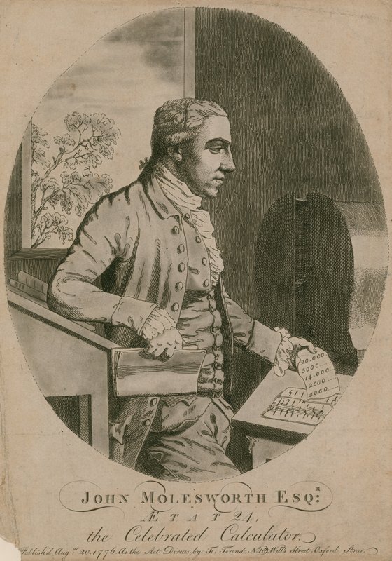 John Molesworth de beroemde rekenaar, op 24-jarige leeftijd door English School