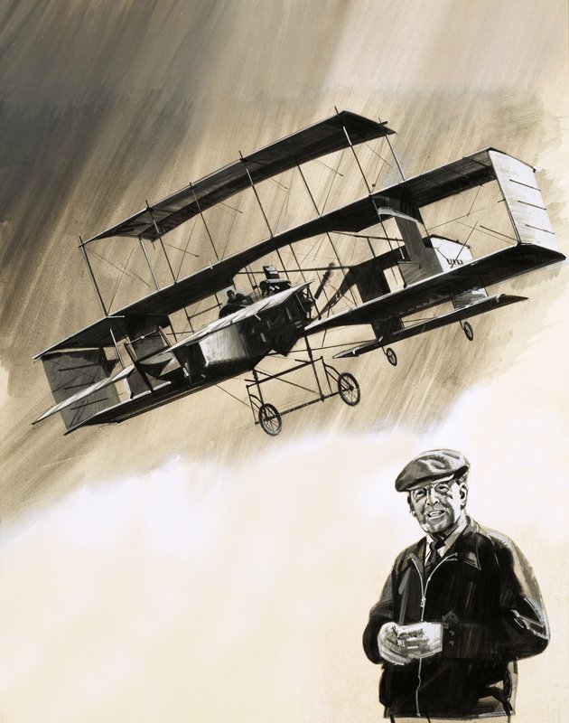 John Moore-Brabazon, de eerste Engelsman die in Engeland vloog door English School