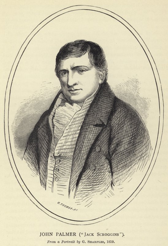 John Palmer, Jack Scroggins, naar een portret van G Sharples, 1819 door English School