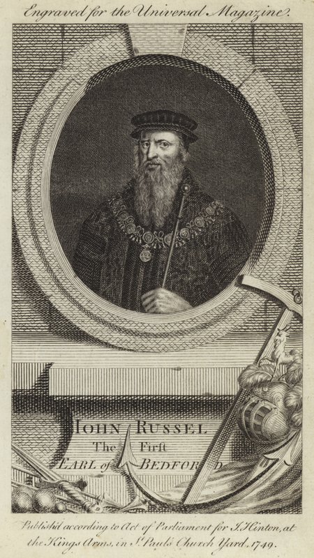 John Russel, de Eerste Graaf van Bedford door English School