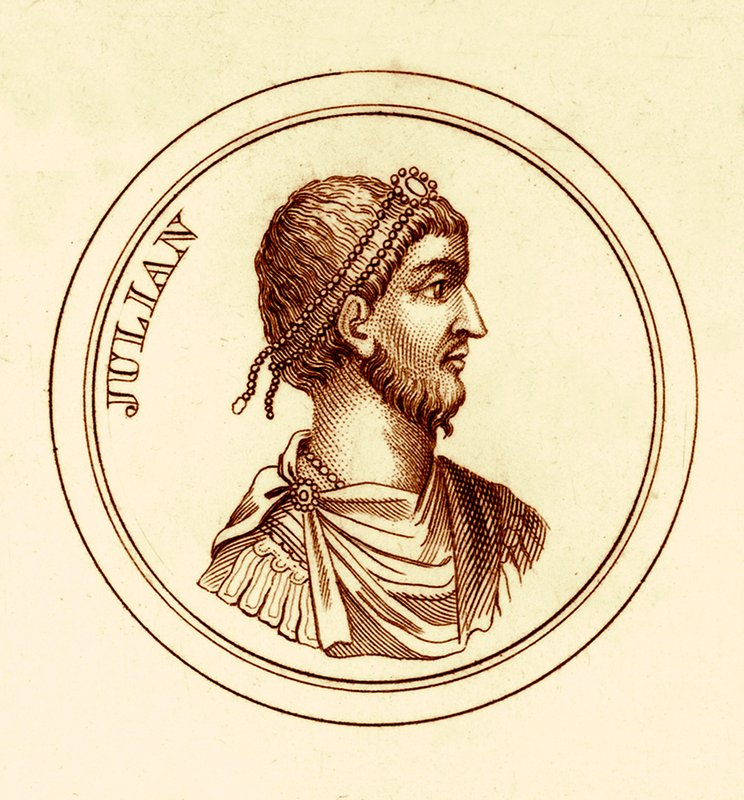Julianus, illustratie uit Het Universele Historische Woordenboek door George Crabb, gepubliceerd 1825 door English School