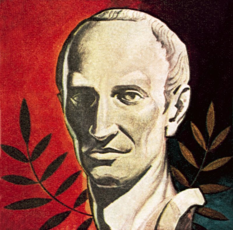 Julius Caesar, vermoord op de Iden van maart 44 v.Chr. door English School