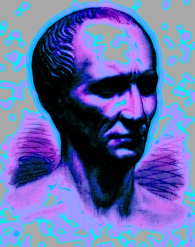 Julius Caesar, illustratie uit Cassells Illustrated Universal History door Edward Ollier, gepubliceerd 1890 door English School