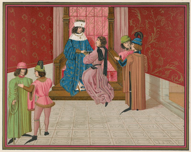 Koning Edward IV en Richard hertog van Gloucester door English School