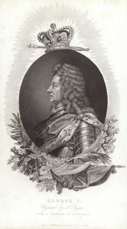 Koning George I van Groot-Brittannië en Ierland door English School
