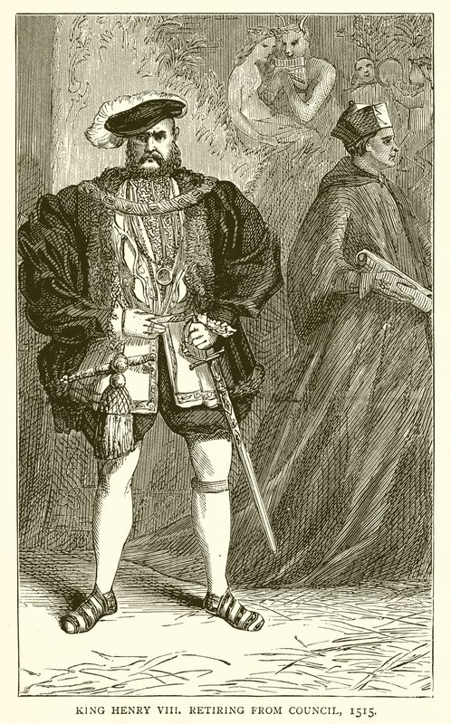Koning Hendrik VIII trekt zich terug uit de Raad, 1515 door English School
