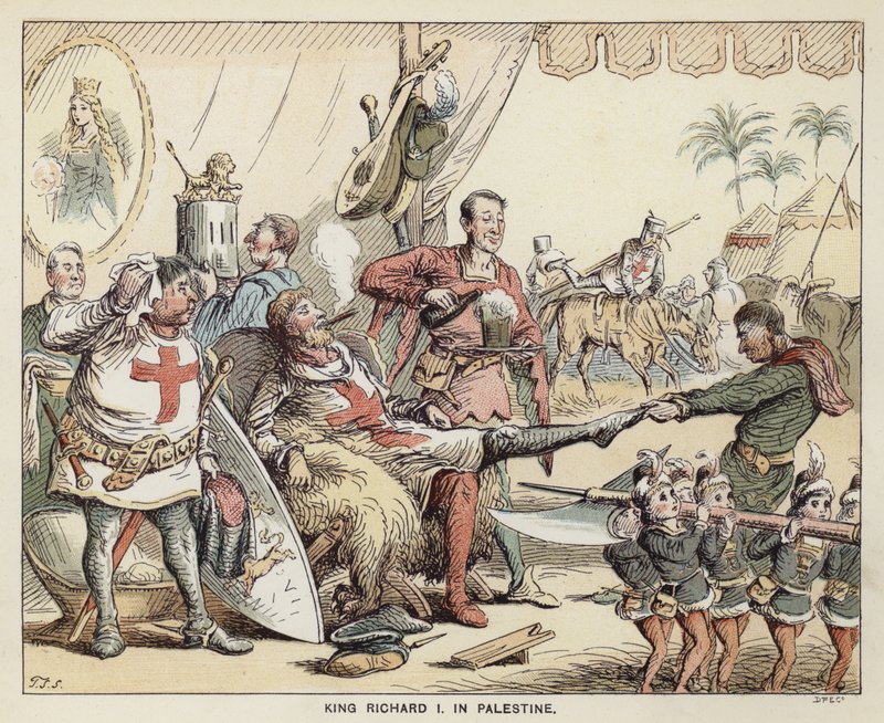 Koning Richard I in Palestina door English School