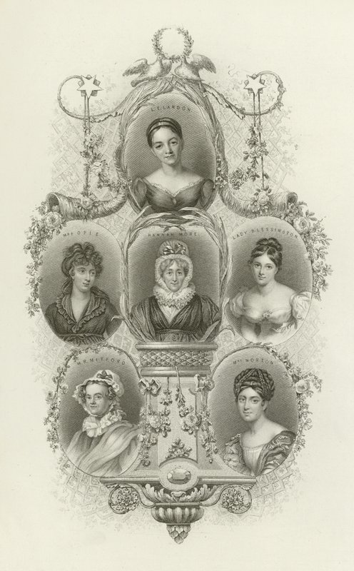 L E Landon, Mrs Opie, Hannah More, Lady Blessington, M R Mitford, Mrs Norton door English School