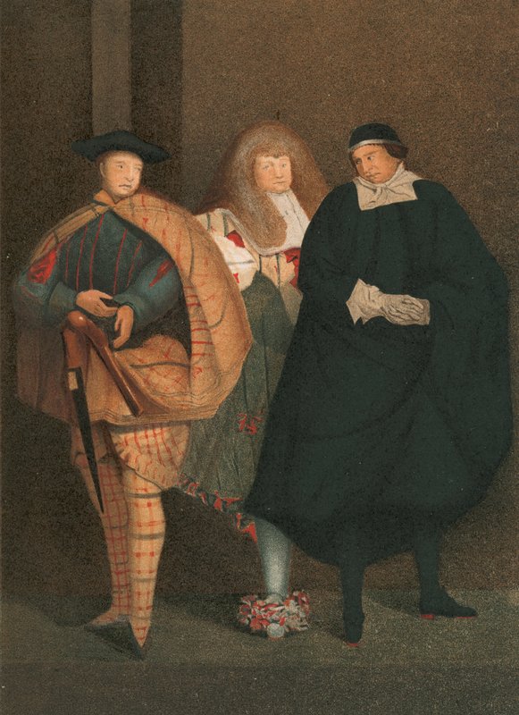 Lacy, een acteur in de tijd van koning Karel II, in drie van zijn belangrijkste rollen door English School